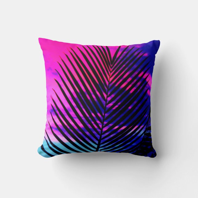 Sunset Palm Tree Cushion (Front)