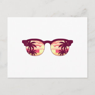 Sunset Palm Trees Beach Summer Vacation Tropical S Holiday Postcard