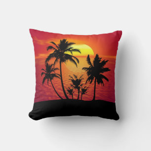 Sunset Palm Trees Silhouette Design-65143 Cushion