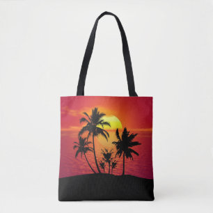 Sunset Palm Trees Silhouette Design-65143 Tote Bag