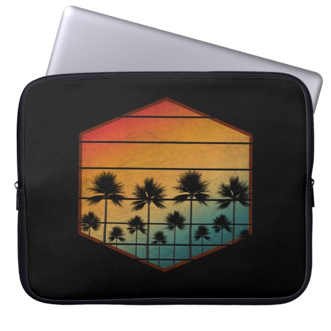 SUNSET PALM TREES SUMMER LAPTOP SLEEVE (Front)