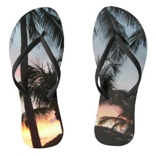 Sunset Palms Tropical Landscape Photography Jandals