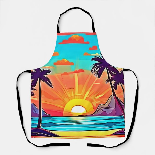 Sunset Palms: Tropical View Apron (Front)