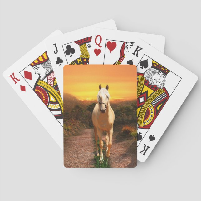 Sunset palomino playing cards (Back)
