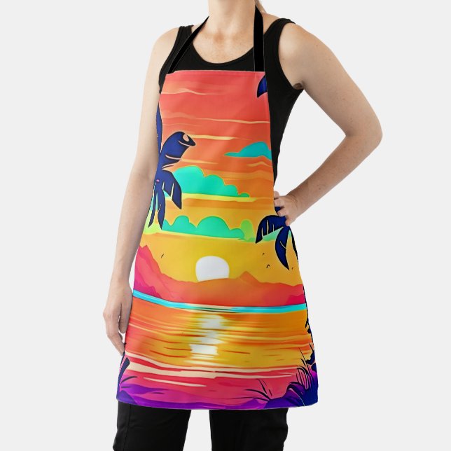 Sunset Paradise Artwork Apron (Insitu)