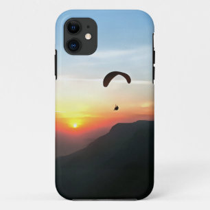 Sunset Paraglide Wanderlust Extreme Sports Art iPhone 11 Case