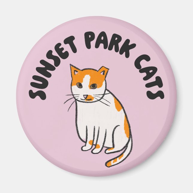 Sunset Park Cats | Magnet | Charming Rescue Cat  (Front)