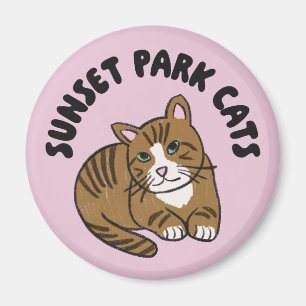 Sunset Park Cats Magnet Lenny Rescue Cat Cute