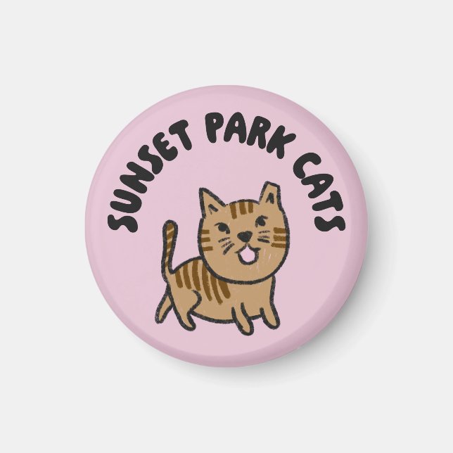 Sunset Park Cats magnet (Munchkin) (Front)