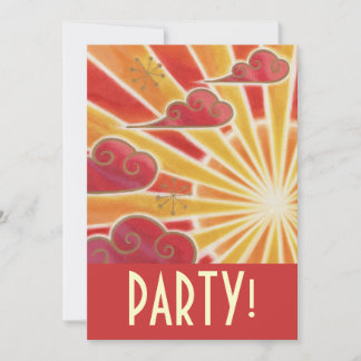 Sunset party invitation