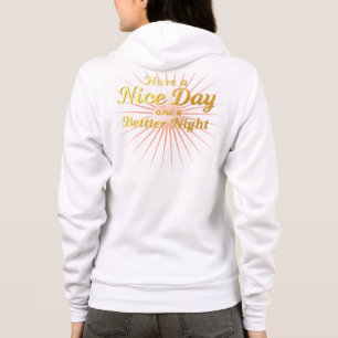 Sunset Peace Wear: Better Night Gold Script Achemp Hoodie