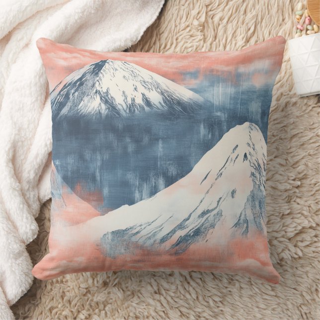 Sunset Peaks – Golden Mountain Dreamscape (9) Cushion (Blanket)