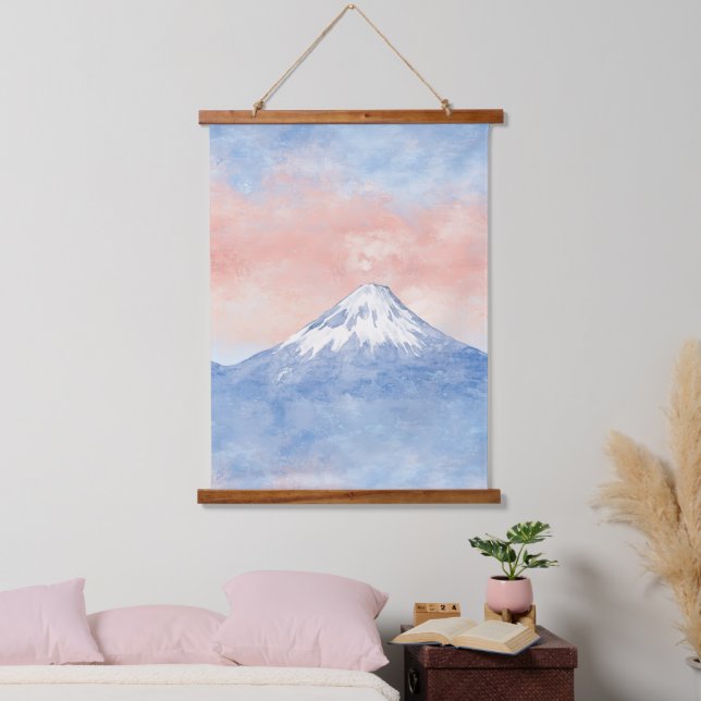 Sunset Peaks – Golden Mountain Dreamscape Hanging Tapestry (Bedroom)