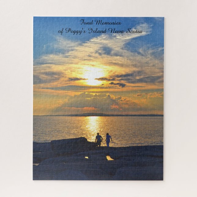Sunset Peggy's Island  Nova Scotia. Jigsaw Puzzle (Vertical)