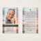 Sunset Photo Funeral Memorial Prayer Card