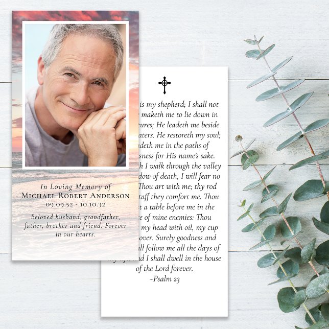 Sunset Photo Memorial Bookmark (Creator Uploaded)