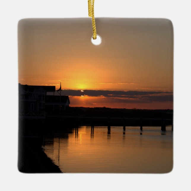 Sunset Photo Ornament  (Front)