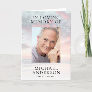 Sunset Photo Sympathy Funeral Thank You Card