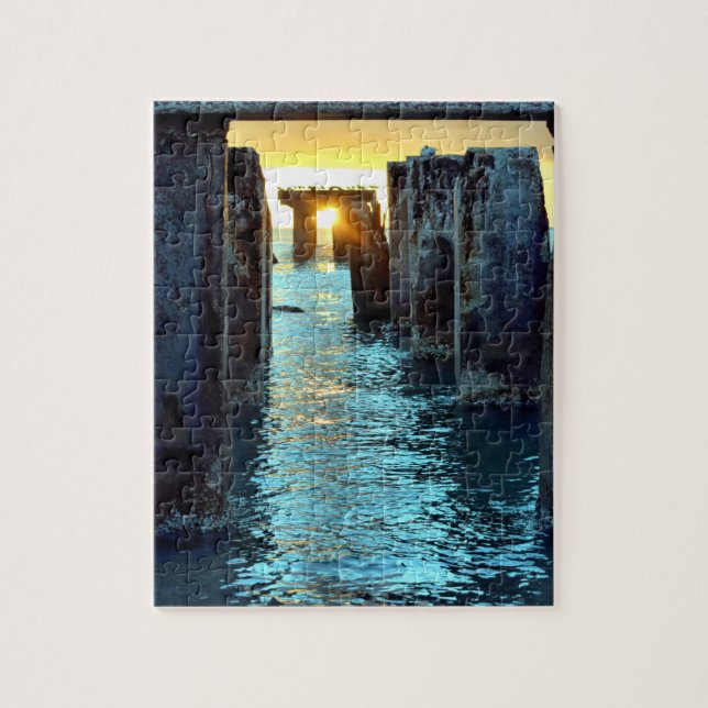 Sunset Pier Gasparilla Island - 8x10 - 110 pcs Jigsaw Puzzle (Vertical)