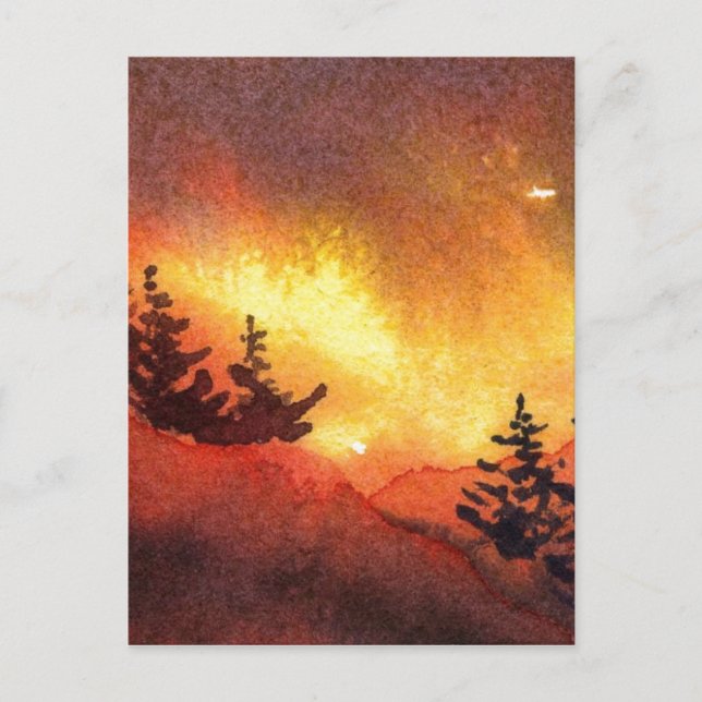 "Sunset Pines #5" Country Roads Postcard (Front)