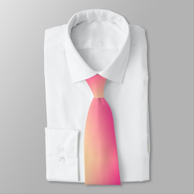 Sunset Pink Gradient  Tie (Tied)