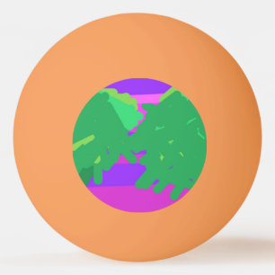 Sunset Pink Purple Green Tree Ping Pong Ball