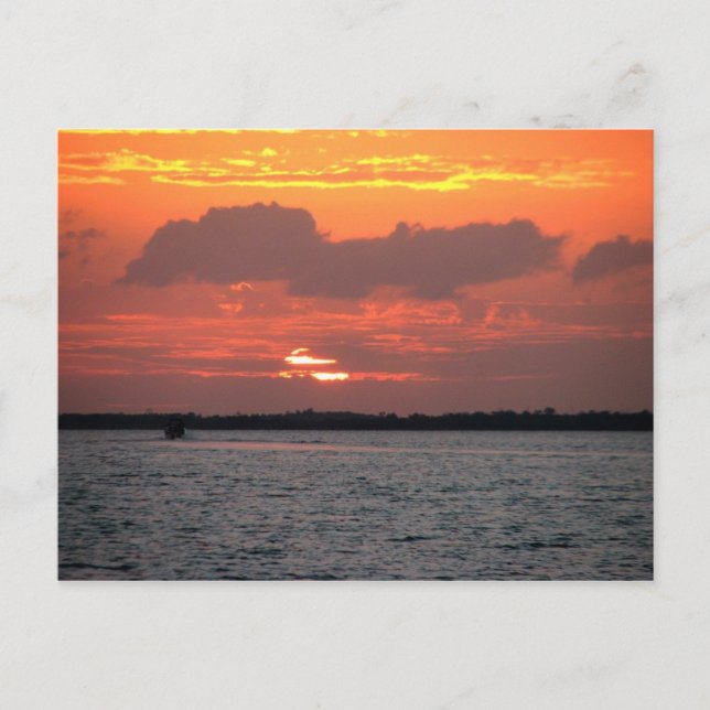 Sunset, Placencia, Belise Postcard (Front)