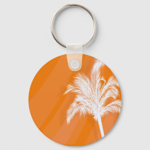 Sunset Plam Trees Key Ring