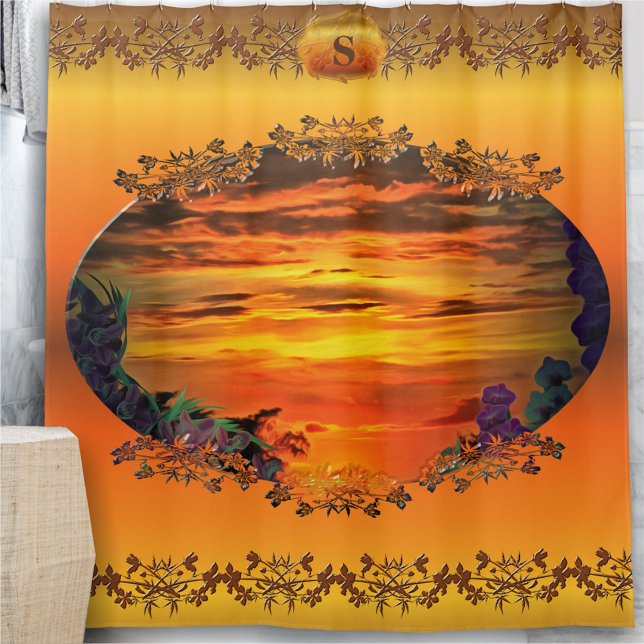 Sunset Plaza Marina 2584 Shower Curtain (Creator Uploaded)