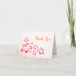Sunset Plumeria Thank You Card