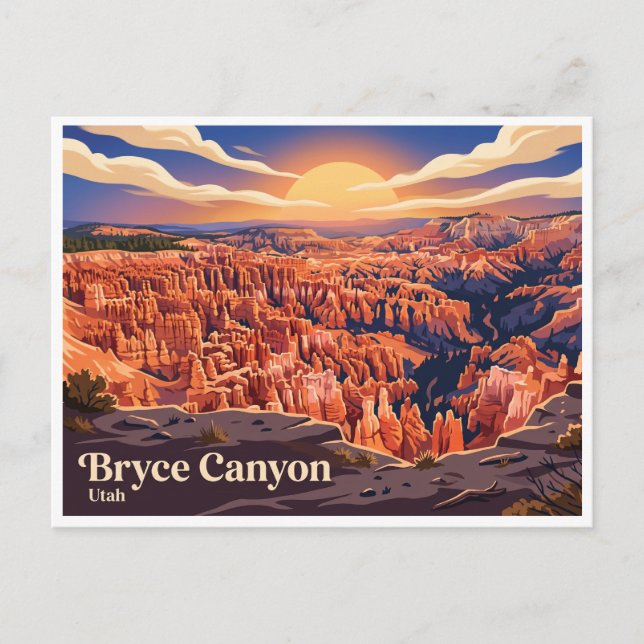 Sunset Point Bryce Canyon Utah Postcard (Front)