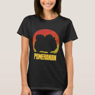 Sunset Pomeranian Cool Sunshine Dog Silhouette Of T-Shirt