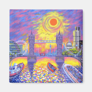 Sunset:Pool Of London 2013 Magnet