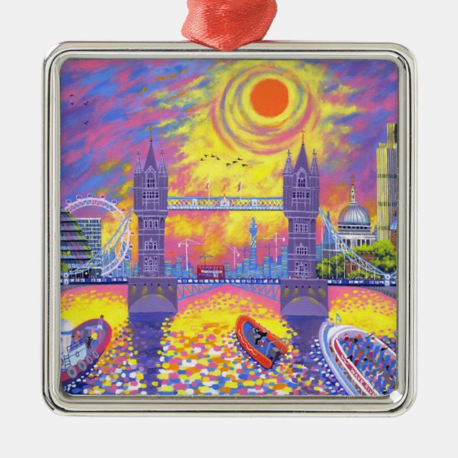 Sunset:Pool Of London 2013 Metal Tree Decoration (Front)
