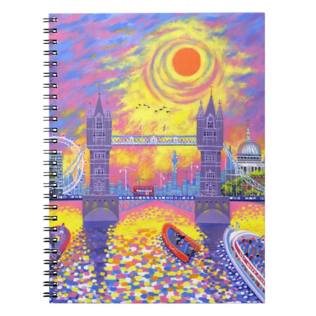 Sunset:Pool Of London 2013 Spiral Notebook (Front)