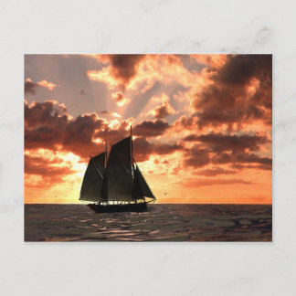 sunset postcard