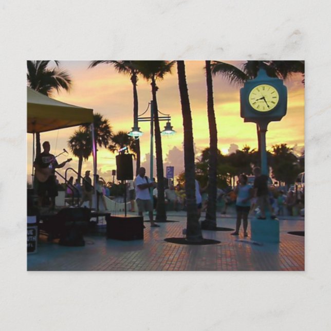 Sunset Postcard - Times Square Fort Myers Beach (Front)