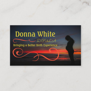 Sunset Pregnancy Business Card