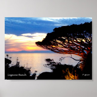 Sunset printed on Canvas Poster