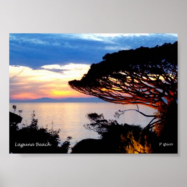 Sunset printed on Canvas Poster (Front)