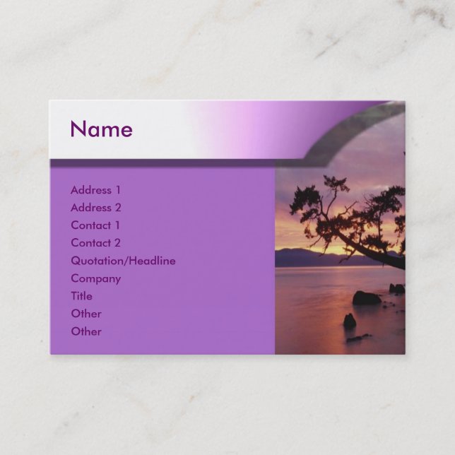 Sunset Profile Card (Front)