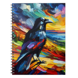 Sunset Raven Vision – Expressive Colour Paint Art Notebook