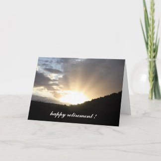 sunset rays retire card