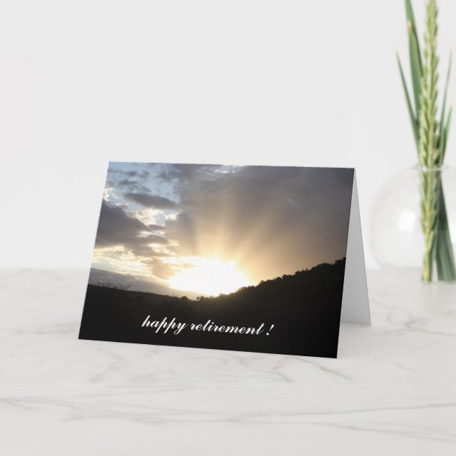sunset rays retire card (Front)