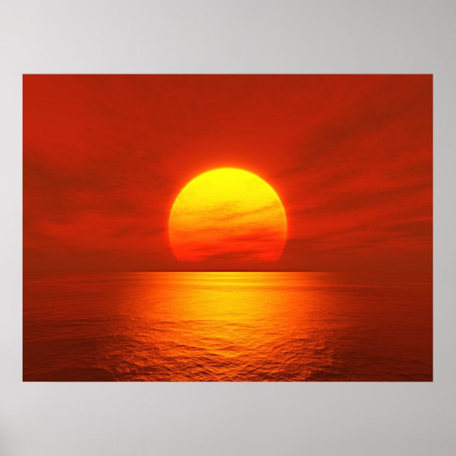 sunset red poster (Front)
