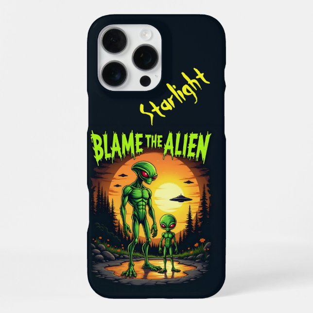 Sunset Reflection Highlights Alien Mystery iPhone Case (Back)