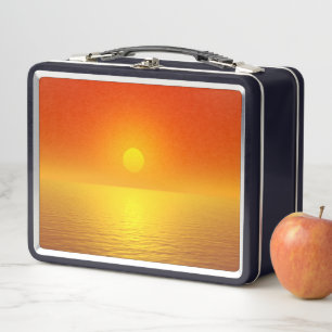 Sunset Reflection Metal Lunch Box