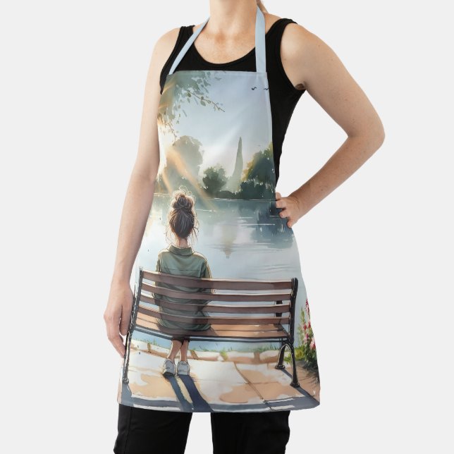 Sunset Reflections Lake Scene Apron (Insitu)