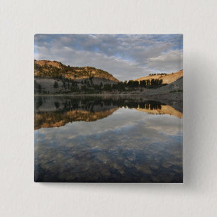 Sunset reflections on Lake Helen, Lassen 15 Cm Square Badge