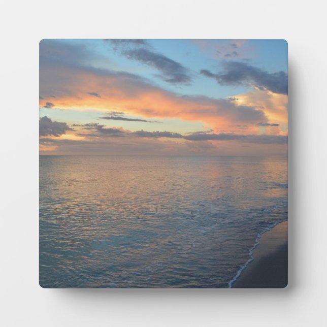 Sunset Reflections On The Water Photographic Plaque (Front)